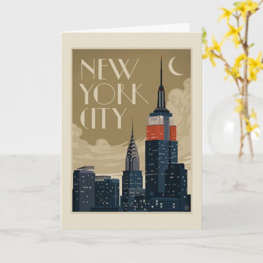 New York City Skyline Kaart (Gele Bloem)