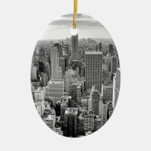 New York City Skyline Keramisch Ornament (Voorkant)