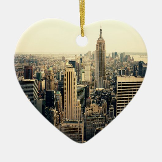 New York City Skyline Keramisch Ornament (Voorkant)