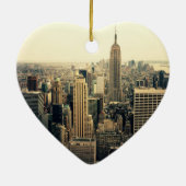 New York City Skyline Keramisch Ornament (Achterkant)