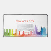 New York City Skyline kleurrijke moderne Manhattan Bureaumat (Keyboard & Muis)