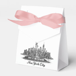 New York City Skyline Line Art Illustration Bedankdoosjes