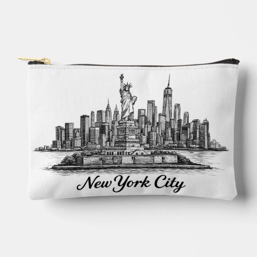 New York City Skyline Line Art Illustration Etui (Voorkant)