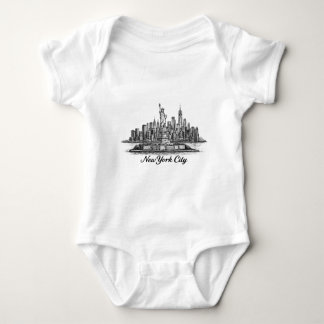 New York City Skyline Line Art Illustration Romper