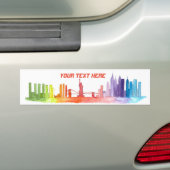 NEW YORK CITY skyline Manhattan Brooklyn Modern Bumpersticker (Op auto)