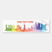 NEW YORK CITY skyline Manhattan Brooklyn Modern Bumpersticker (Voorkant)
