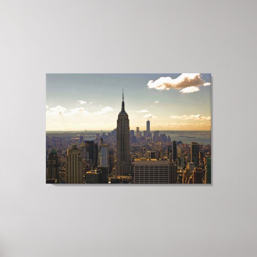 New York City Skyline met Empire State Building Canvas Afdruk (Voorkant)