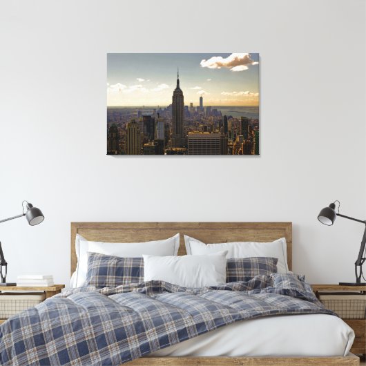 New York City Skyline met Empire State Building Canvas Afdruk (Insitu (Slaapkamer))