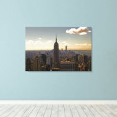 New York City Skyline met Empire State Building Canvas Afdruk (Insitu (Houten vloer))