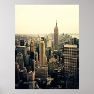 New York City Skyline Midtown, medium Poster