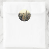New York City Skyline Midtown Ronde Sticker (Tas)