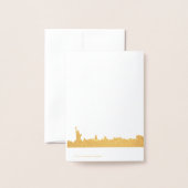 New York City Skyline Monogram Folie Kaarten (Met envelop)