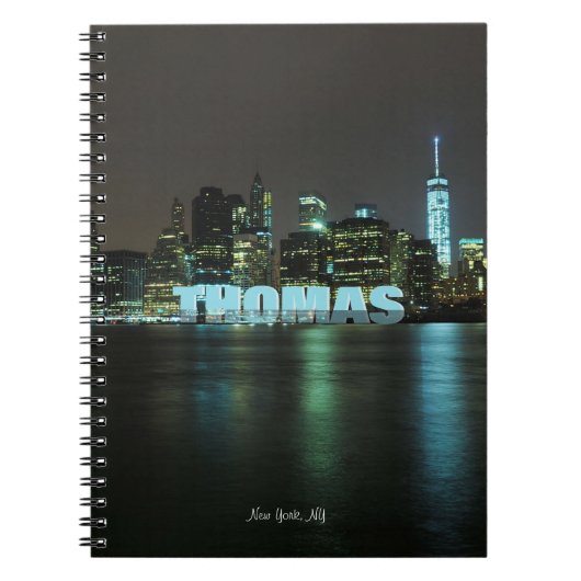 New York City Skyline | Naam Notitieboek (Voorkant)