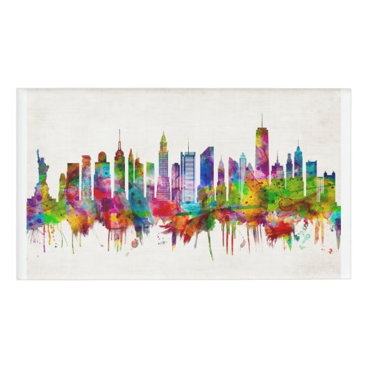 New York City Skyline Naambadge (Voorkant)