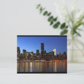 NEW YORK CITY SKYLINE NACHTFOTOGRAFIE BRIEFKAART (Staand voorkant)