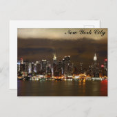 New York City Skyline Night Panoramic Photo Briefkaart (Voorkant / Achterkant)