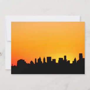 New York City Skyline op Sunset, Manhattan