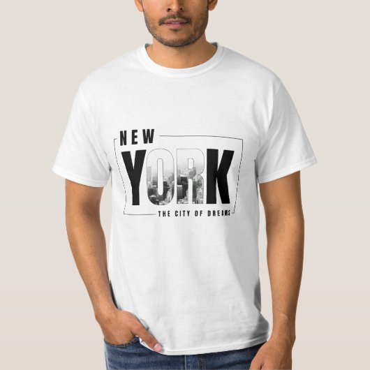 New York City Skyline OR T-shirt - Urban Chic (Voorkant)