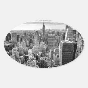 New York City Skyline Ovale Sticker