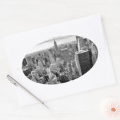 New York City Skyline Ovale Sticker (Envelop)