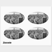 New York City Skyline Ovale Sticker (Vel)