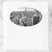 New York City Skyline Ovale Sticker (Tas)