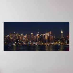 New York City Skyline Panorama 08 Poster