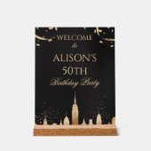 New York City Skyline Party  Acryl Bord (Voorkant)