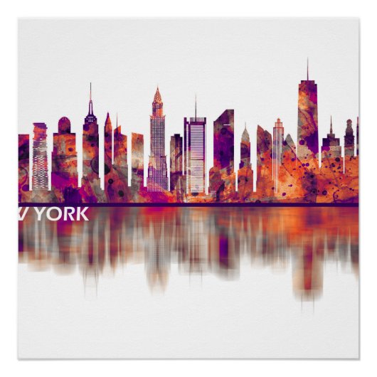 New York City Skyline Perfect Poster (Voorkant)