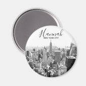 New York City Skyline Personnalized Magneet (Voorkant / Achterkant)