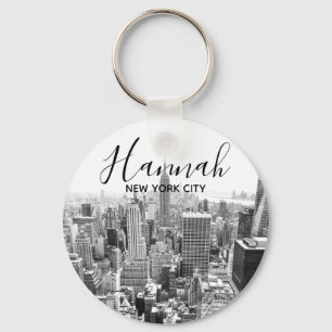 New York City Skyline Personnalized Sleutelhanger