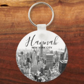 New York City Skyline Personnalized Sleutelhanger (Voorkant)