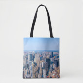 New York City Skyline Photo Building Uitzicht of C Tote Bag (Voorkant)