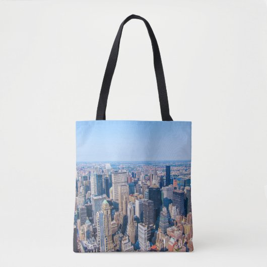 New York City Skyline Photo Building Uitzicht of C Tote Bag (Voorkant)