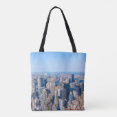 New York City Skyline Photo Building Uitzicht of C Tote Bag (Achterkant)