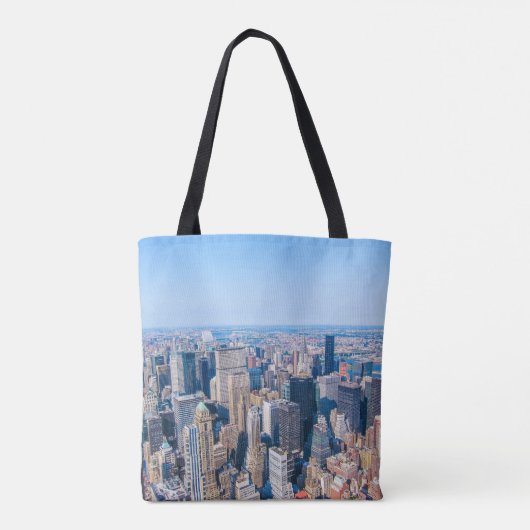 New York City Skyline Photo Building Uitzicht of C Tote Bag (Achterkant)