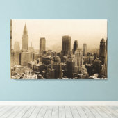 New York City Skyline Photography (1935) Canvas Afdruk (Insitu (Houten vloer))