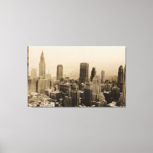  New York City Skyline Photography (1935) Canvas Afdruk