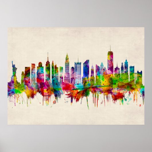 New York City Skyline Poster (Voorkant)