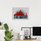 New York City Skyline Poster (Thuiskantoor)
