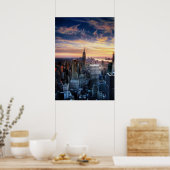 New York City Skyline Poster (Keuken)
