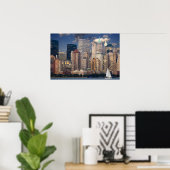 New York City Skyline Poster (Thuiskantoor)