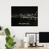 New York City Skyline Poster (Thuiskantoor)