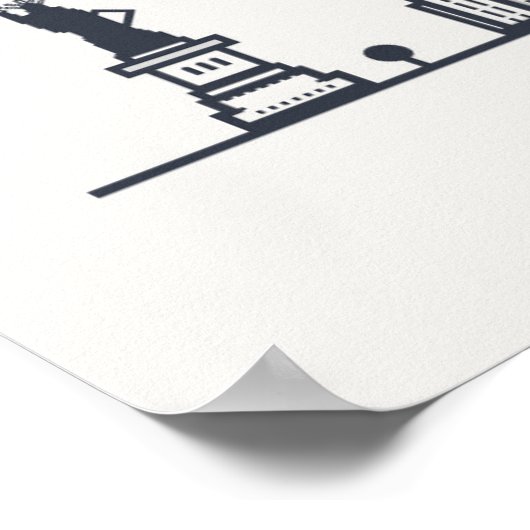 New York City Skyline Poster (Hoek)