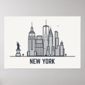 New York City Skyline Poster (Voorkant)
