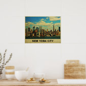 New York City Skyline Poster (Keuken)