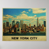 New York City Skyline Poster (Voorkant)