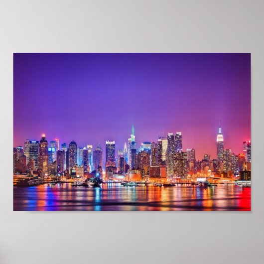 New York City Skyline Poster (kleur) (Voorkant)