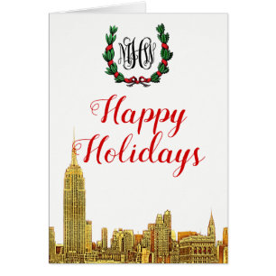 New York City Skyline Prettige feestdagen