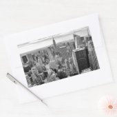 New York City Skyline Rechthoekige Sticker (Envelop)